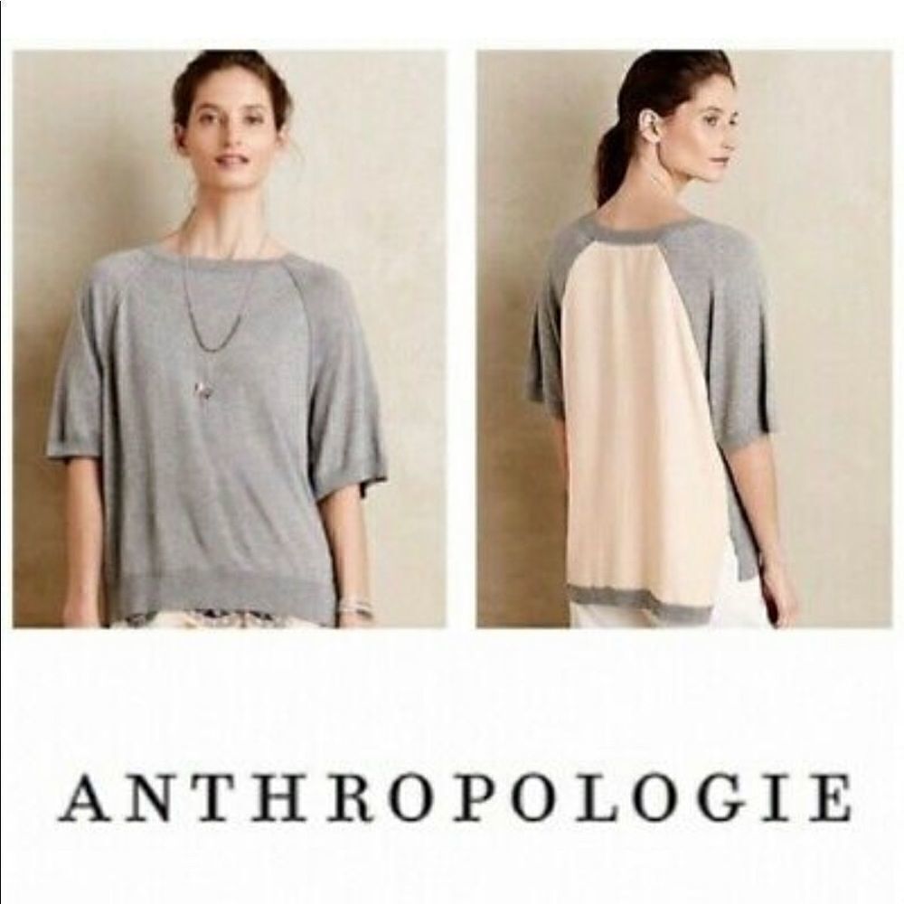 Moth hi-low hem crew neck